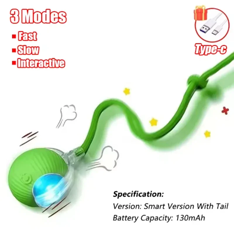 Hot Cat Toys Are Automatically Teasing Cat Balls and Self-Exciting Cat Sticks and Ticks and Resistant to Wear and Bite Pet Toys